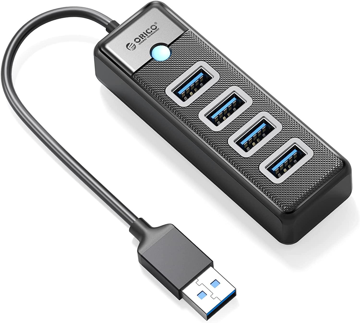 Orico 4-Port USB 3.0 Hub (Black) (PW4U-U3-015-BK-EP) - DataBlitz