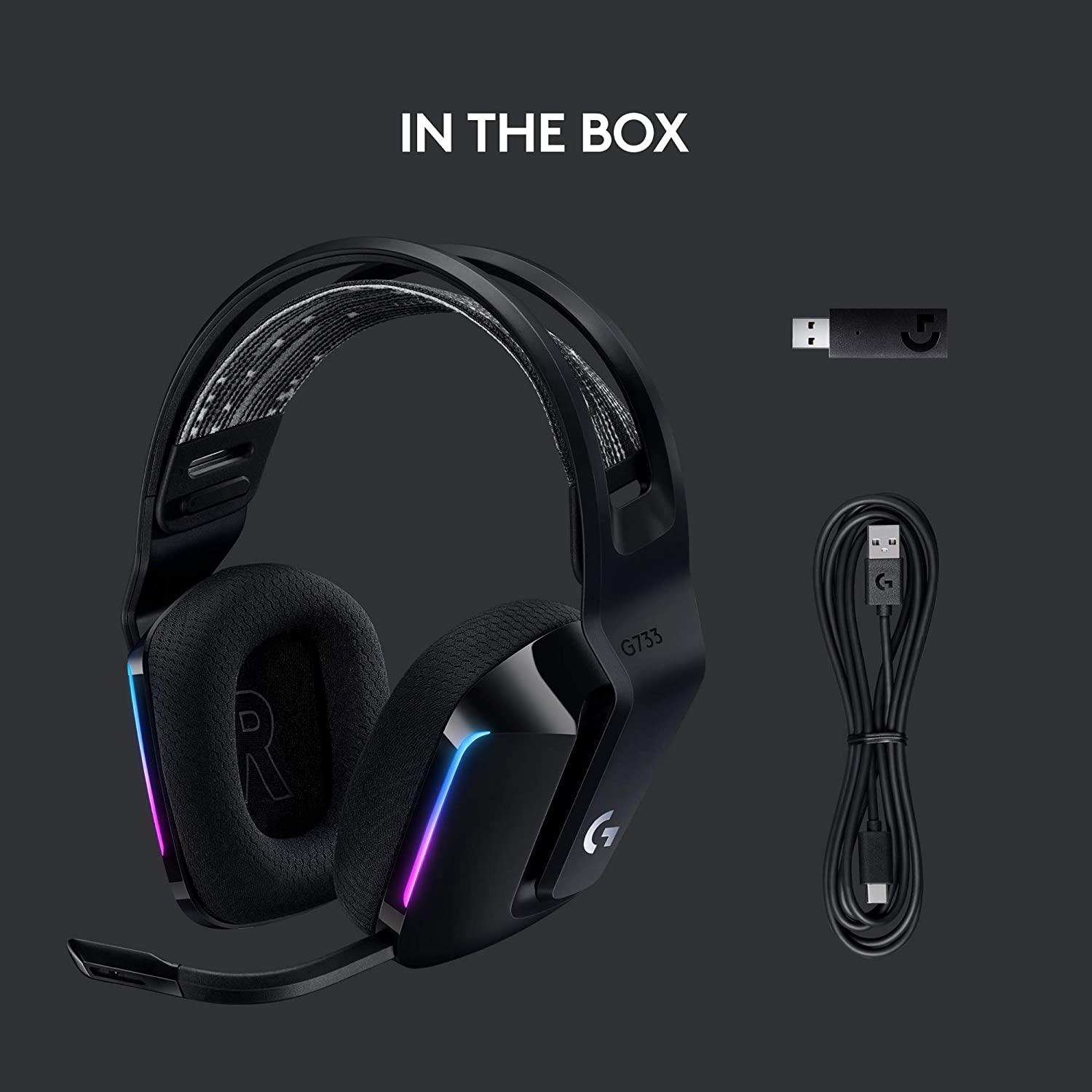 LOGITECH G733 LIGHTSPEED WIRELESS RGB GAMING HEADSET (BLACK) - DataBlitz