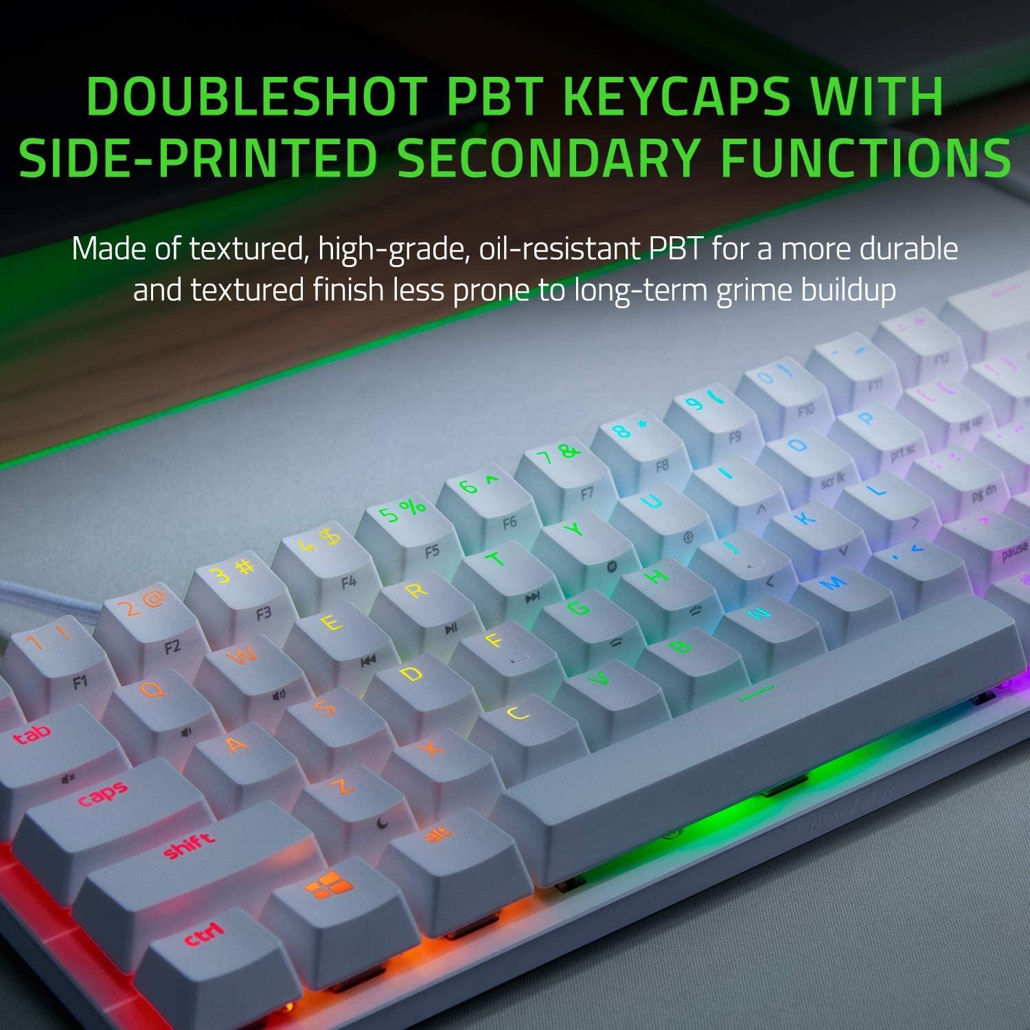 RAZER HUNTSMAN MINI OPTICAL MECHANICAL GAMING KEYBOARD (LIGHT &CLICKY) (MERCURY PURPLE SWITCHES) - DataBlitz