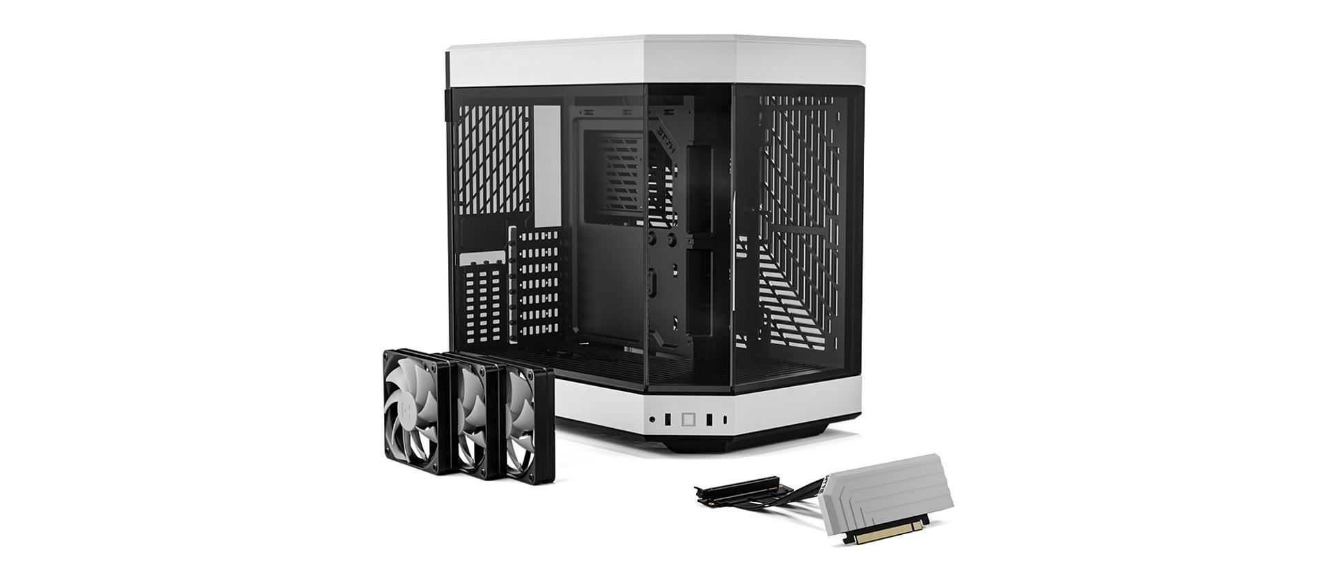 Hyte Y60 Dual Chamber Mid-Tower ATX Modern Aesthetic Case (Black/White) - DataBlitz