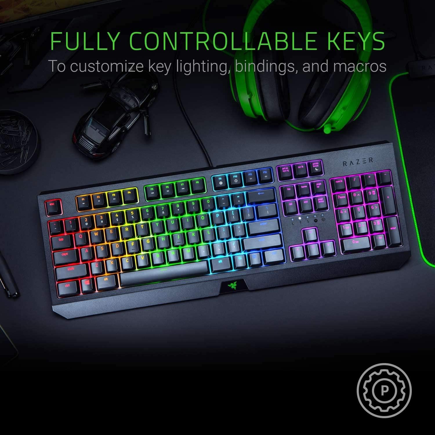 RAZER BLACKWIDOW MECHANICAL GAMING KEYBOARD (GREEN SWITCH) - DataBlitz