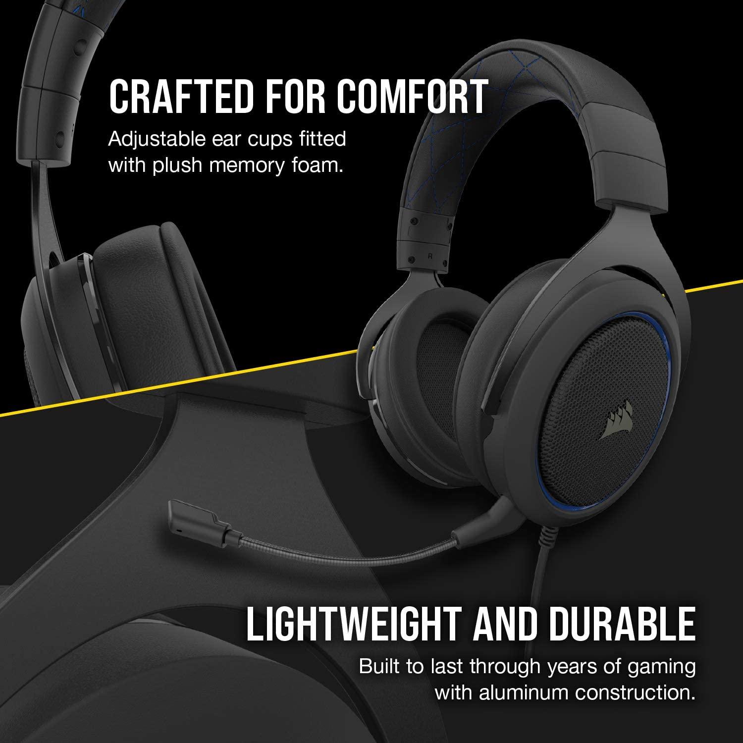 CORSAIR HS50 PRO STEREO GAMING HEADSET BLUE FOR PS4/PC/MAC/MOBILE/NINTENDO SWITCH - DataBlitz