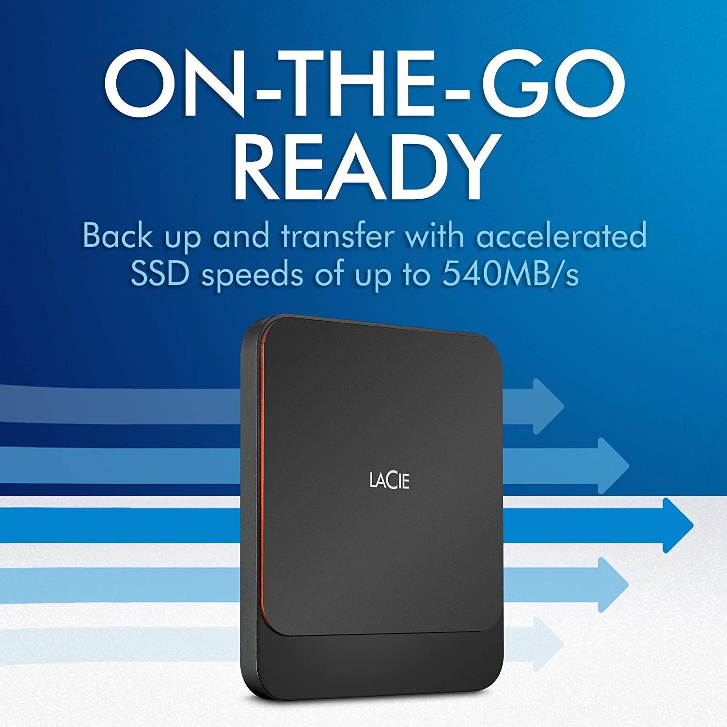 SEAGATE LACIE 1TB USB 3.1 GEN.2 TYPE-C HIGH PERFORMANCE PORTABLE EXTERNAL SSD (STHK1000800) - DataBlitz