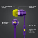 LOGITECH G333 GAMING EARPHONES WITH MIC (PURPLE) - DataBlitz