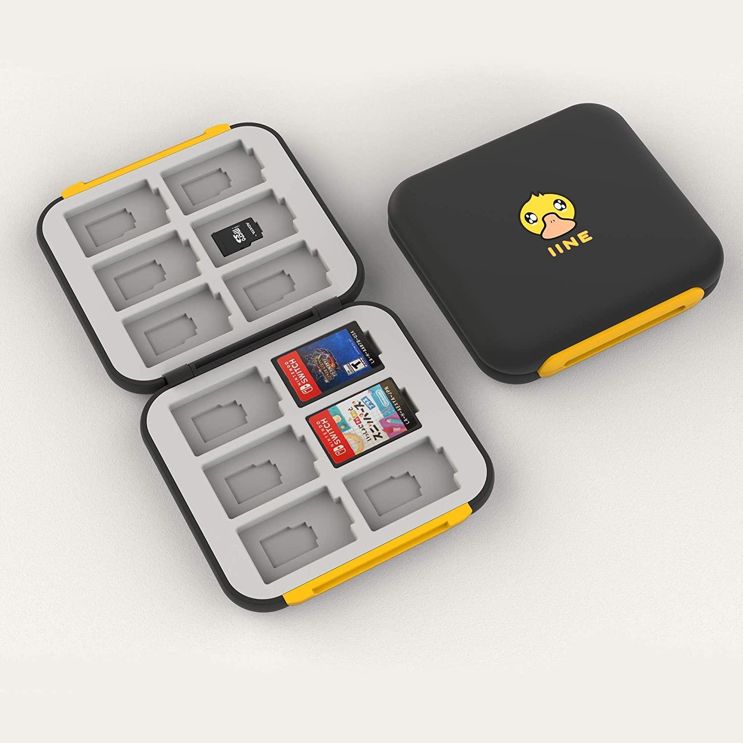 IINE NSW Game Card Case 6+6 Magnetic Auto-Close