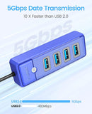 Orico 4-Port USB 3.0 Hub (Blue) (PW4U-U3-015-BL-EP) - DataBlitz