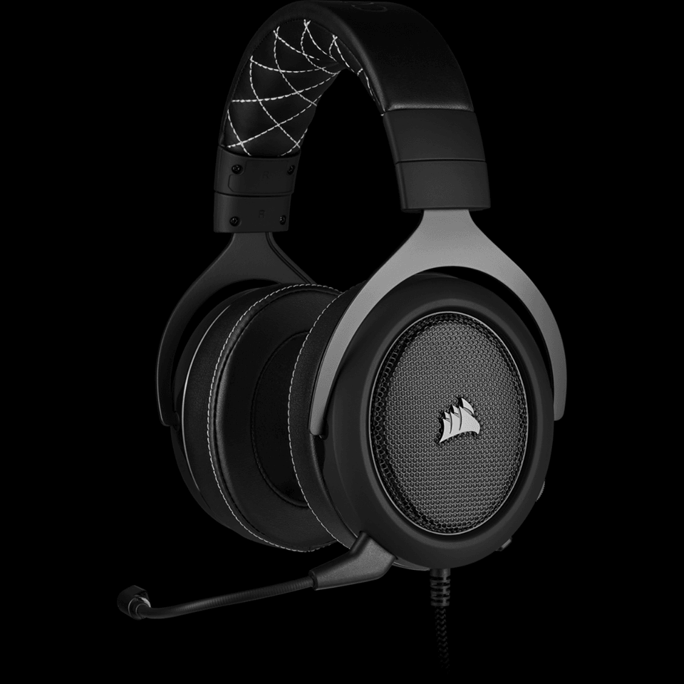 CORSAIR HS60 PRO SURROUND STEREO GAMING HEADSET WITH 7.1 SURROUND SOUND CARBON (PC/XB1/PS4/NSW/MOBILE) - DataBlitz