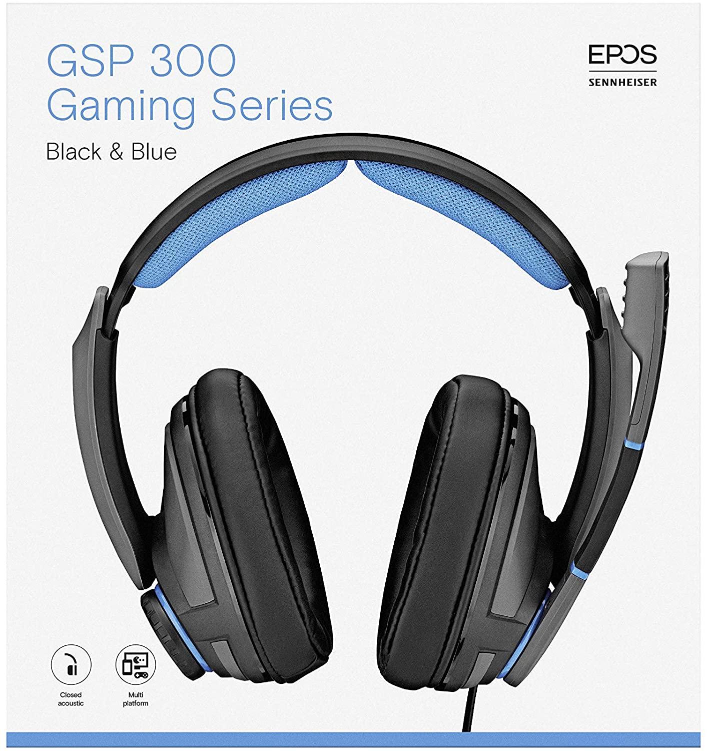 EPOS SENNHEISER GSP 300 GAMING SERIES WIRED HEADSET (BLACK/BLUE) - DataBlitz