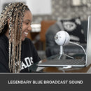 LOGITECH BLUE SNOWBALL ICE USB MICROPHONE FOR RECORDING/ STREAMING/ PODCASTING/ GAMING (WHITE) - DataBlitz