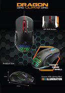DRAGONWAR HEPTAESTUS RGB PRO GAMING MOUSE BLACK (ELE-G26-BK) - DataBlitz