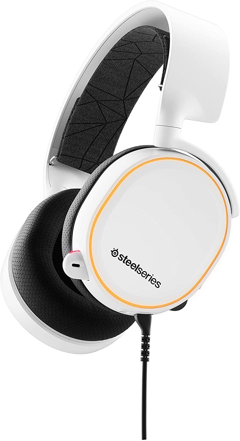 STEELSERIES ARCTIS 5 WHITE 7.1 SURROUND RGB GAMING HEADSET 2019 EDITION PN61507