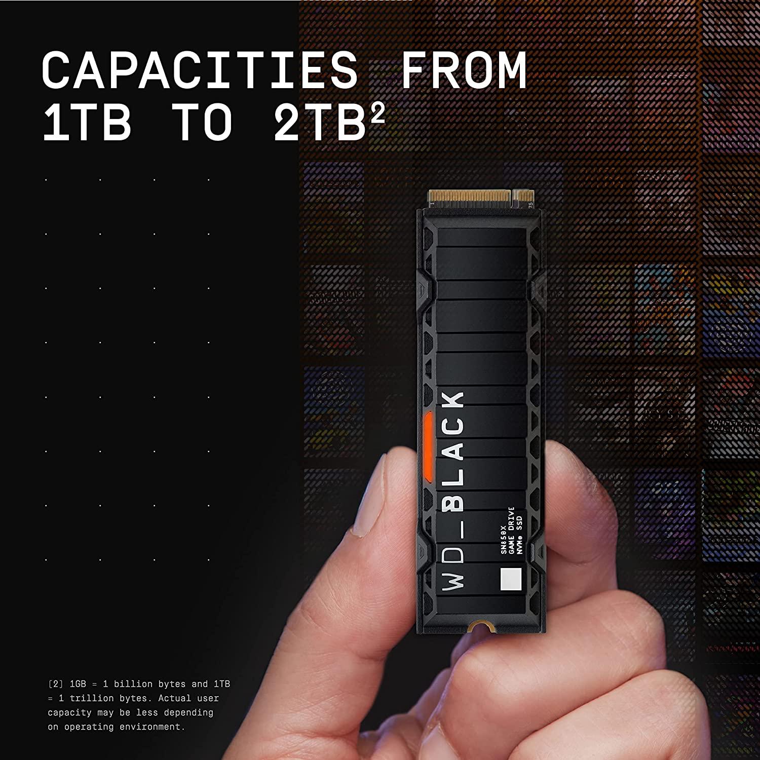 WD Black SN850X 1TB NVME Internal Gaming SSD With Heatsink Compatible W/ PS5 (WDS100T2XHE) - DataBlitz