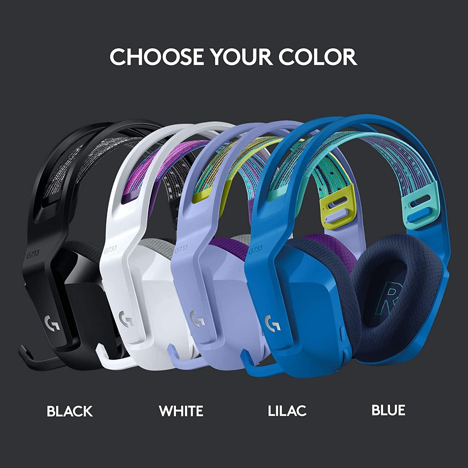 LOGITECH G733 LIGHTSPEED WIRELESS RGB GAMING HEADSET (LILAC) - DataBlitz
