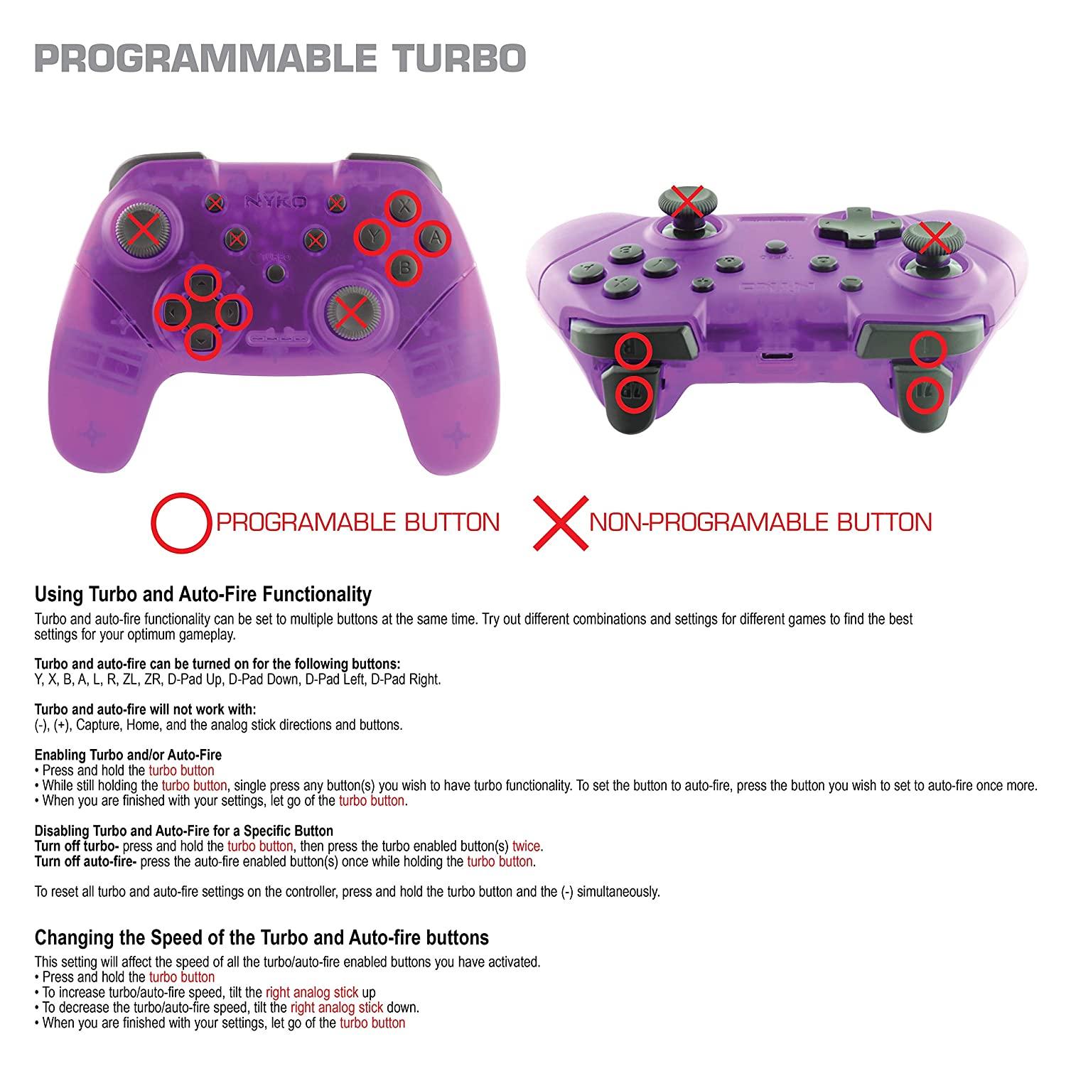 NYKO NSW WIRELESS CORE CONTROLLER TRANSLUCENT PURPLE (87262-T83) - DataBlitz