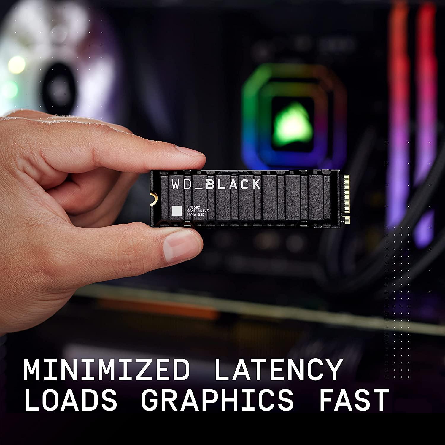 WD Black SN850X 1TB NVME Internal Gaming SSD With Heatsink Compatible W/ PS5 (WDS100T2XHE) - DataBlitz
