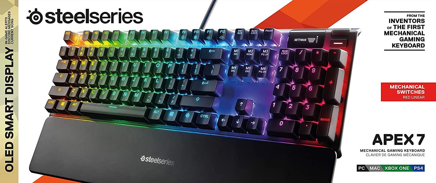STEELSERIES APEX 7 MECHANICAL GAMING KEYBOARD RED LINEAR (US64636) - DataBlitz