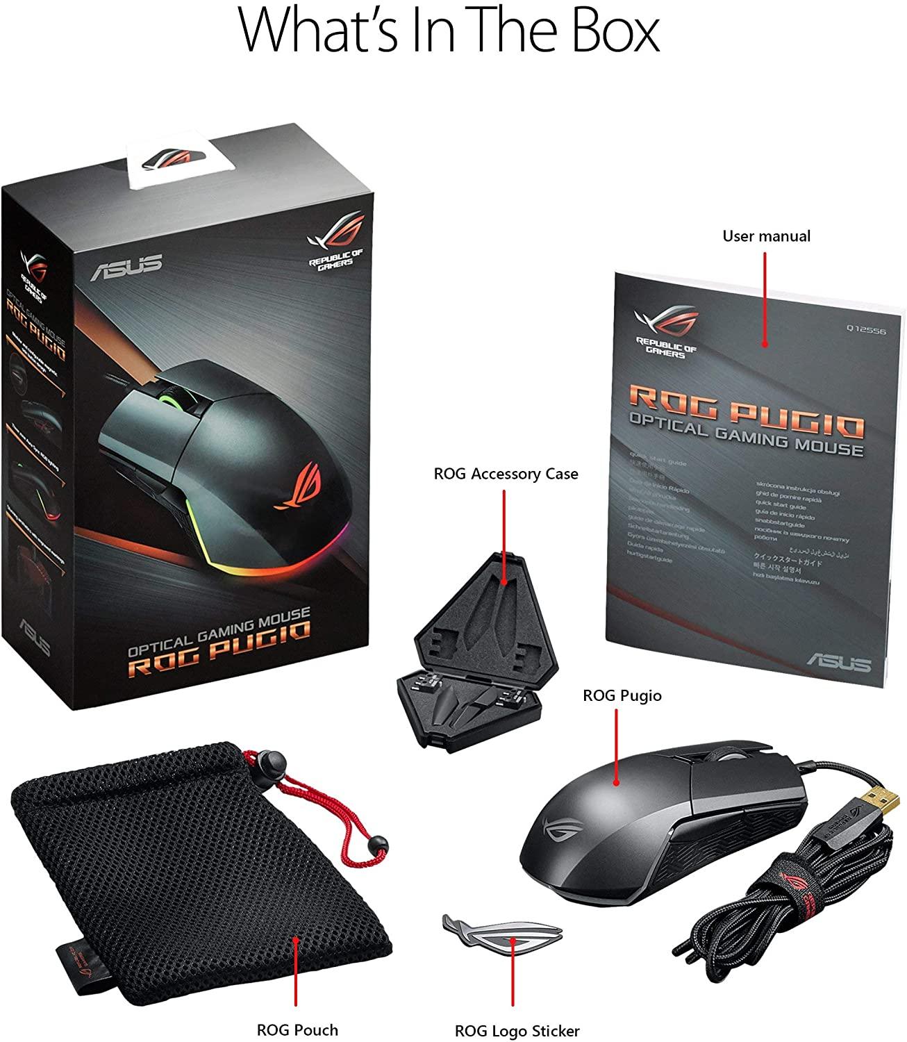 ASUS ROG PUGIO OPTICAL WIRED GAMING MOUSE - DataBlitz