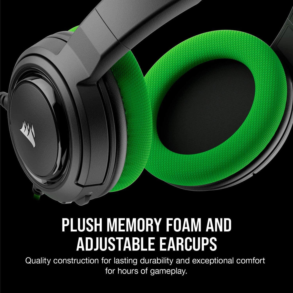 CORSAIR HS35 STEREO GAMING HEADSET (GREEN) - DataBlitz