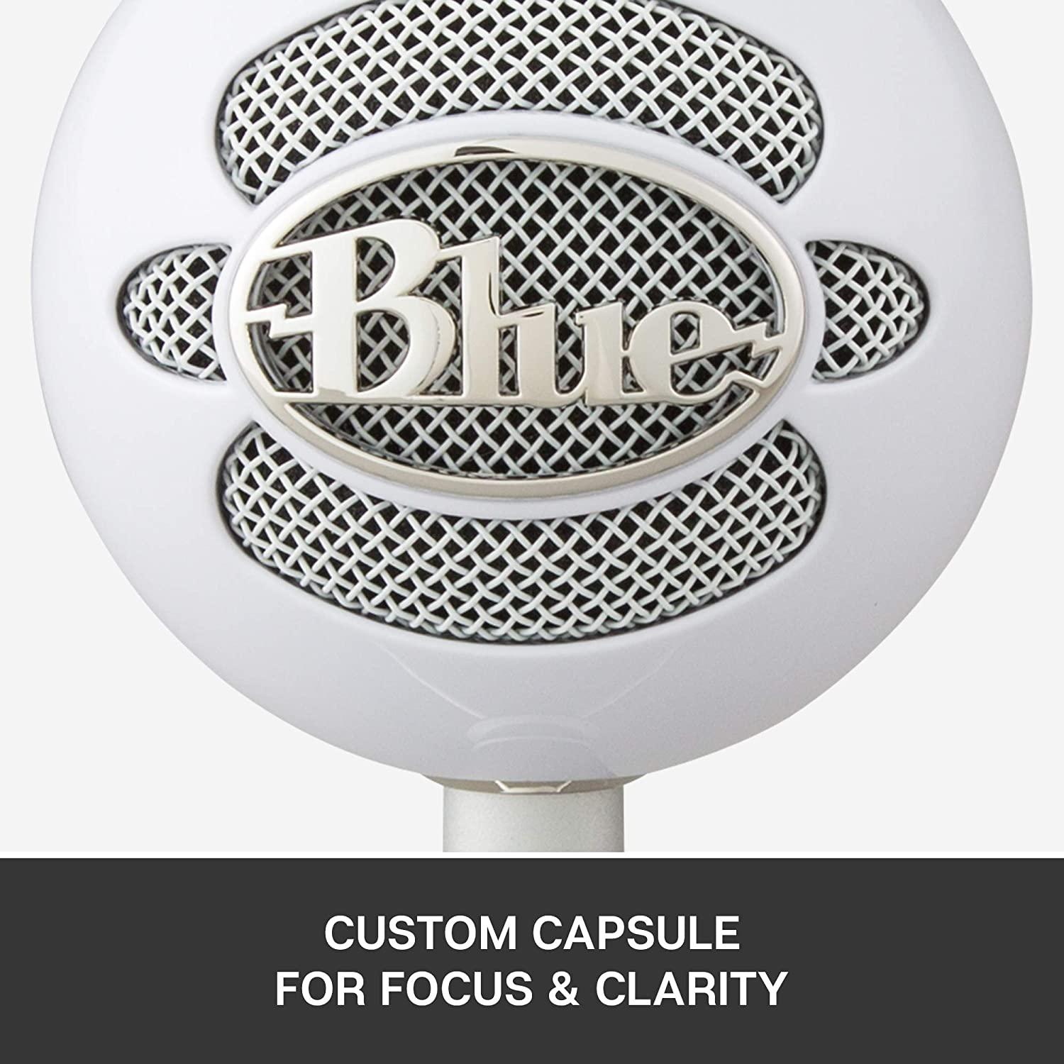 LOGITECH BLUE SNOWBALL ICE USB MICROPHONE FOR RECORDING/ STREAMING/ PODCASTING/ GAMING (WHITE) - DataBlitz