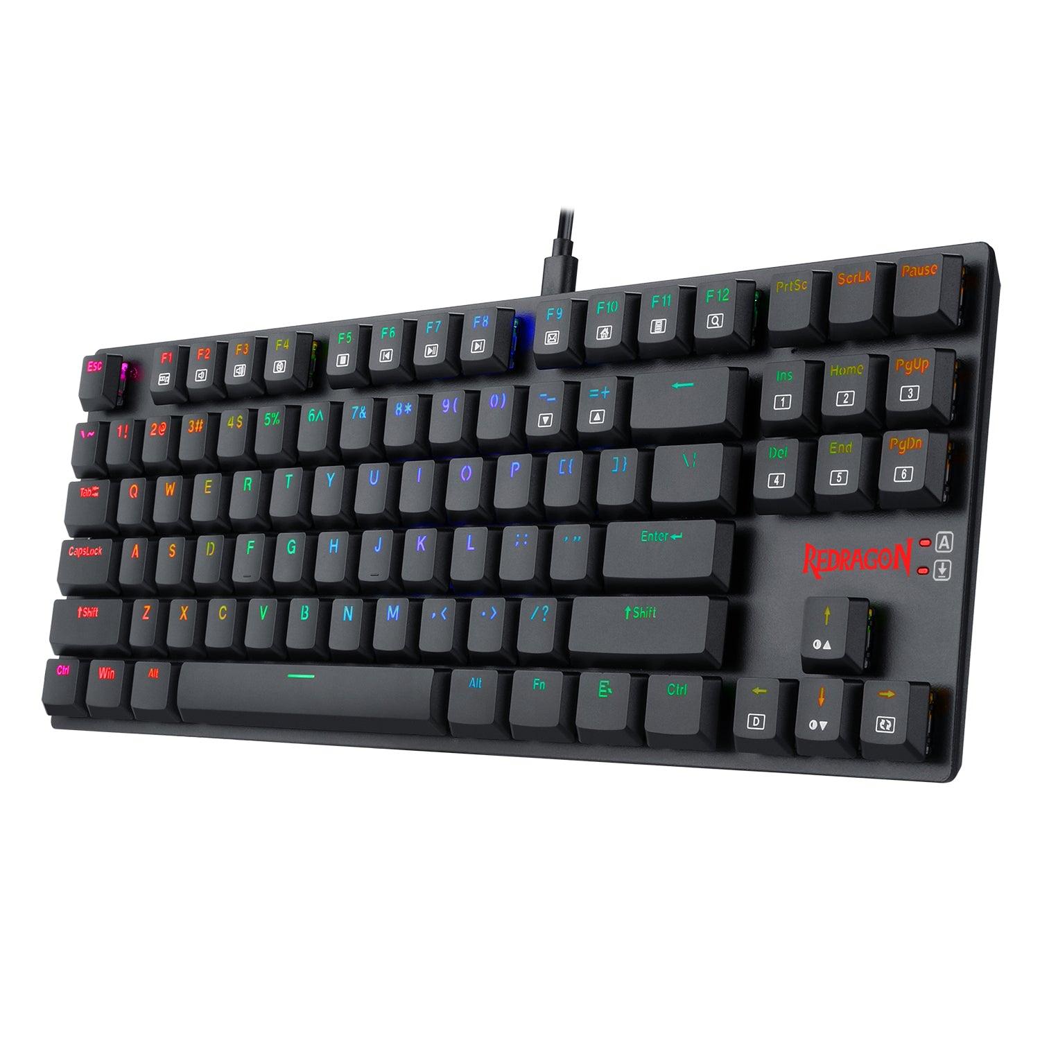 REDRAGON APS TKL MECHANICAL GAMING KEYBOARD (DUST-PROOF BLUE SWITCH) (K607-R6B) - DataBlitz