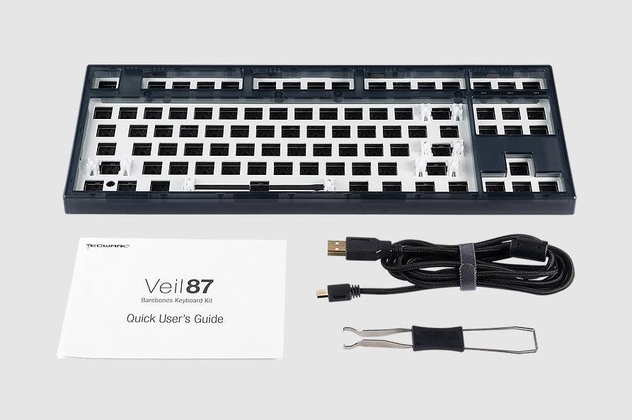 Tecware Veil 87 Barebones Keyboard Kit (Black) - DataBlitz