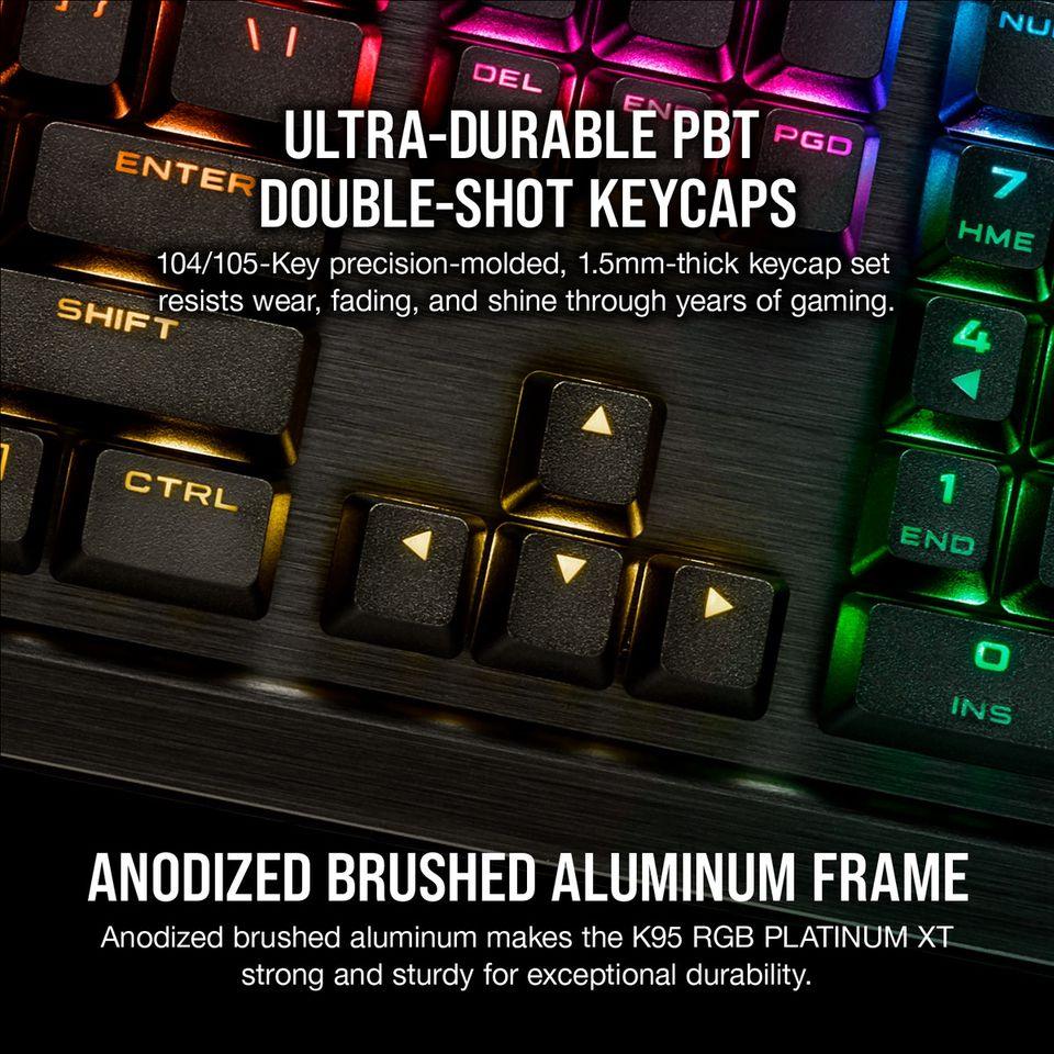 CORSAIR GAMING K95 RGB PLATINUM XT MECHANICAL GAMING KEYBOARD CHERRY MX SPEED (SILVER) - DataBlitz