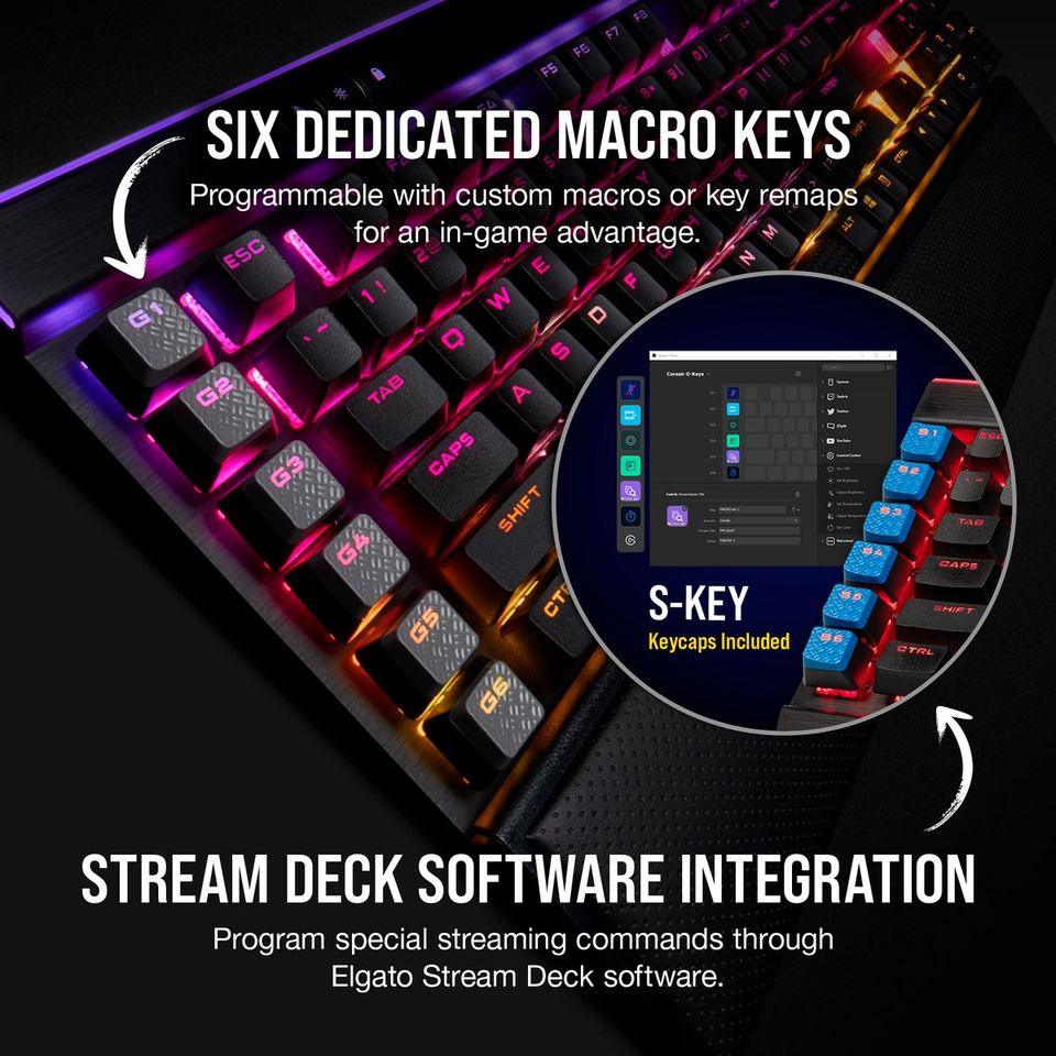 CORSAIR GAMING K95 RGB PLATINUM XT MECHANICAL GAMING KEYBOARD CHERRY MX SPEED (SILVER) - DataBlitz
