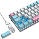 E-YOOSO Z-686 Single Light 68 Keys Hot Swappable Mechanical Keyboard White/Blue (Blue Switch) - DataBlitz