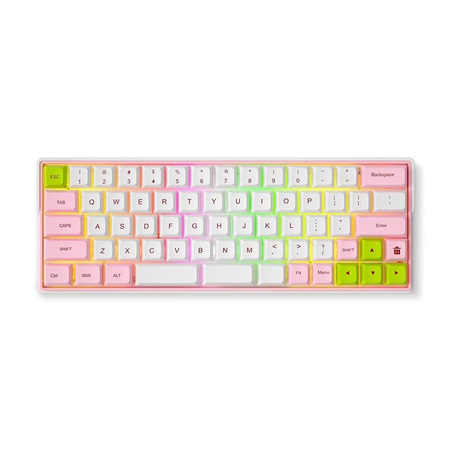 KEMOVE DK64/66 SAKURA PINK HOT-SWAPPABLE RGB BACKLIT WIRED/BLUETOOTH MECHANICAL KEYBOARD (GATERON RED SWITCH) - DataBlitz