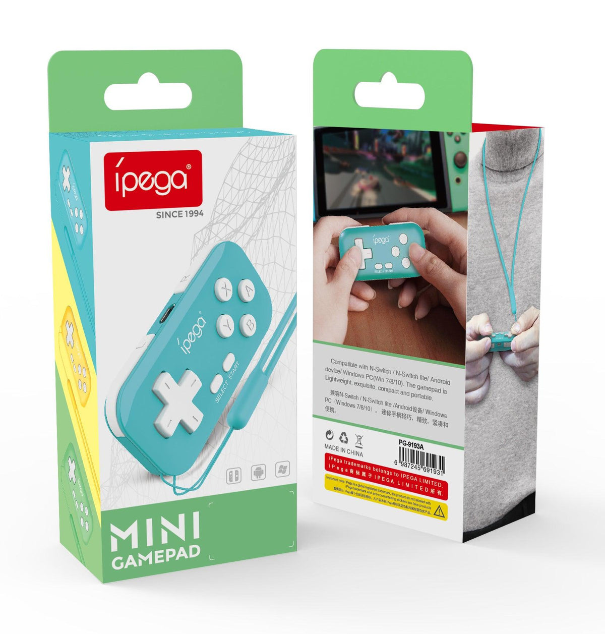 IPEGA MINI GAMEPAD FOR N-SWITCH/N-SWITCH LITE/ANDROID/WINDOWS/P3 BLUE (PG-9193B) - DataBlitz