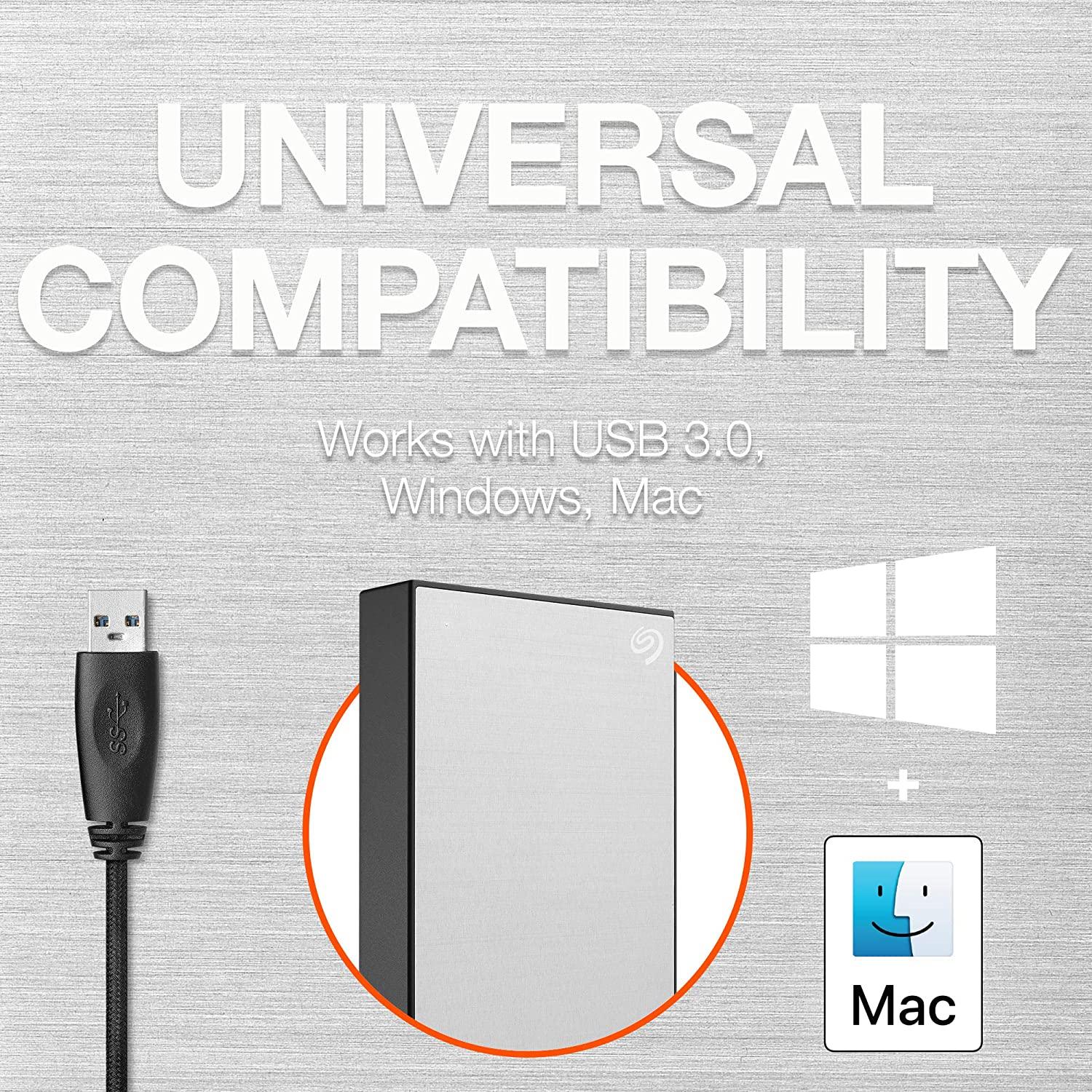 SEAGATE ONE TOUCH 1TB PORTABLE HDD WITH PASSWORD PROTECTION (SILVER) - DataBlitz