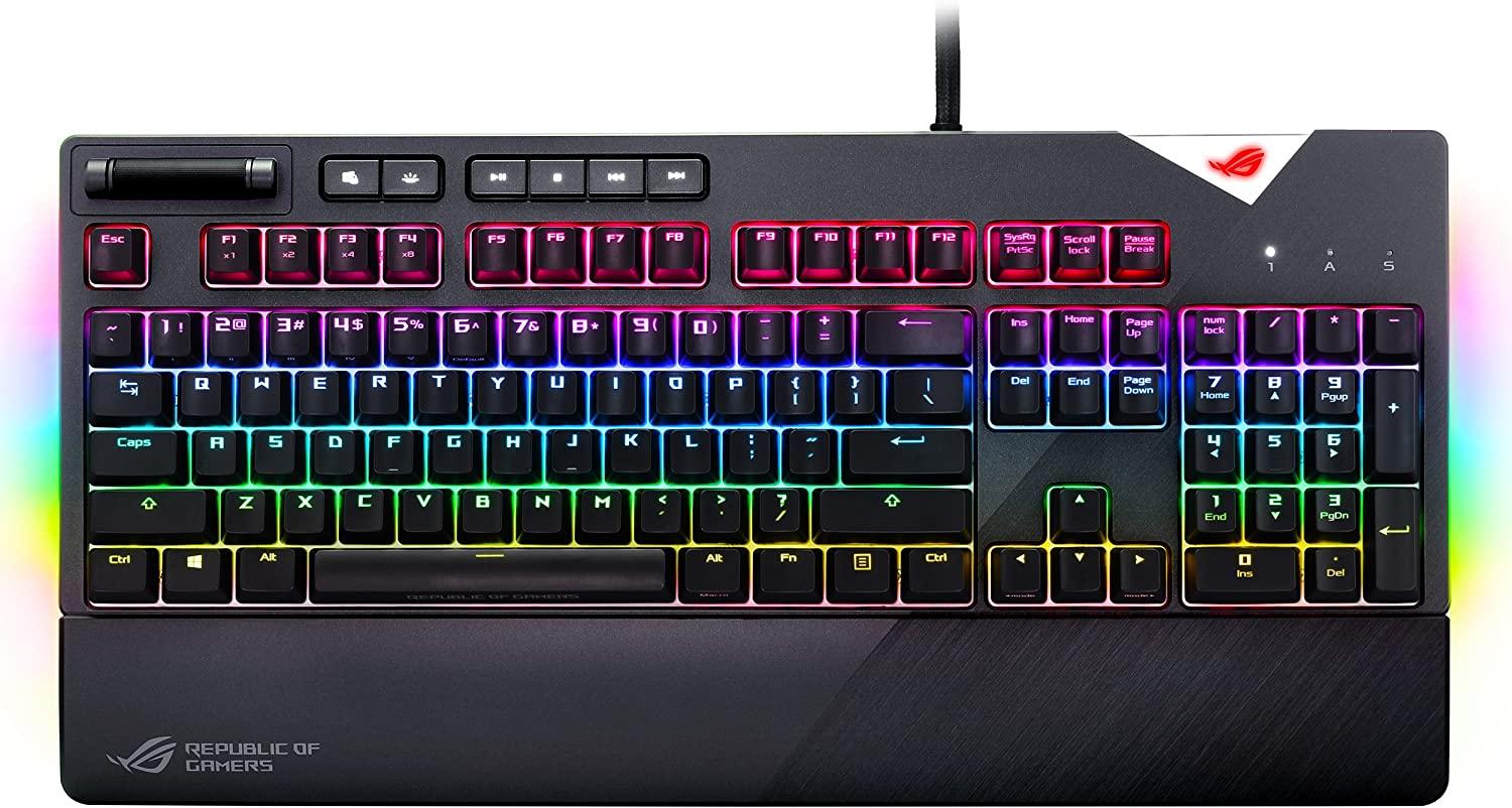 ASUS ROG STRIX FLARE XA01 MX CHERRY MECHANICAL GAMING KEYBOARD (RGB RED) - DataBlitz