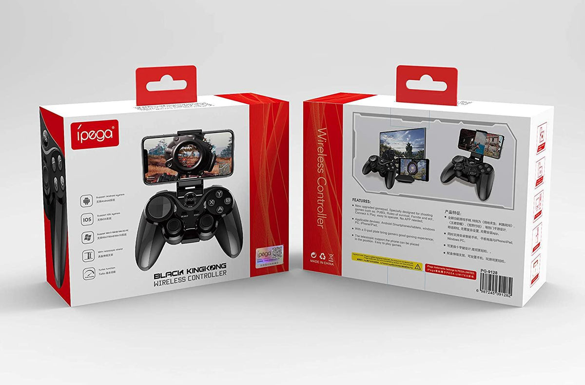 IPEGA BLACK KINGKONG WIRELESS CONTROLLER (FOR IPHONE/IPAD/ANDROID SMARTPHONE/TABLET) (PG-9128) - DataBlitz