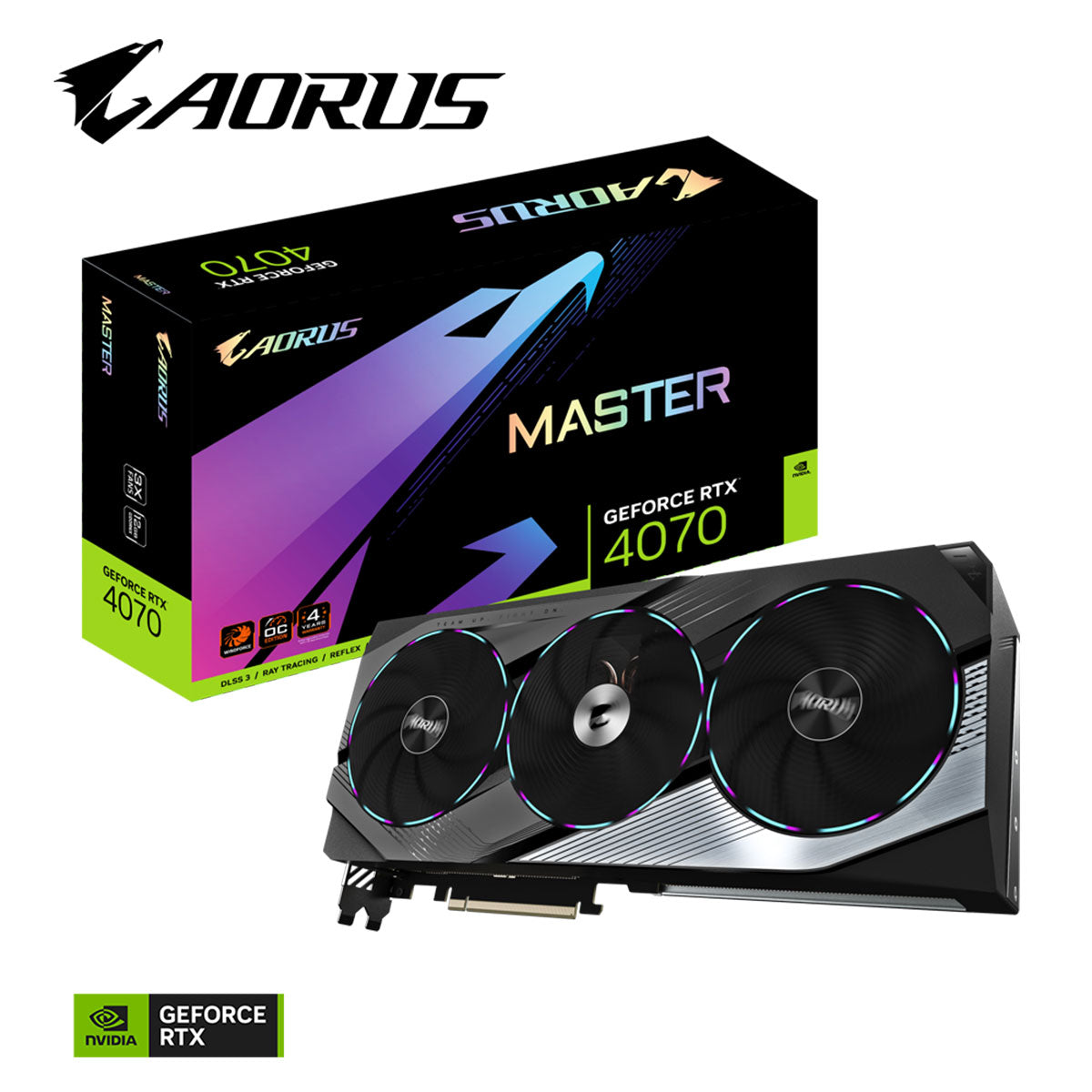 Gigabyte Aorus GeForce RTX 4070 Master 12G GDDR6X Graphics Card