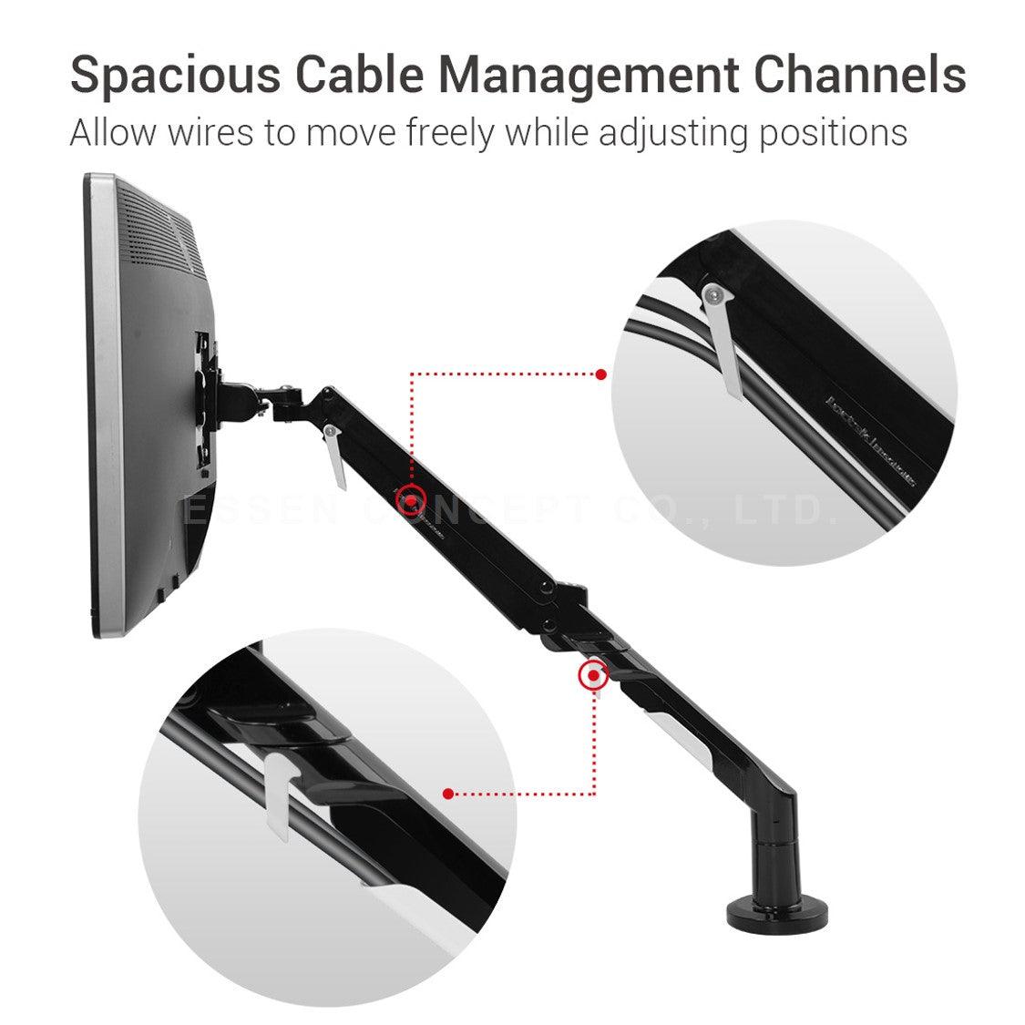FLEXISPOT SINGLE MONITOR MOUNT 17-36 INCHES (BLACK) (MA8B) - DataBlitz