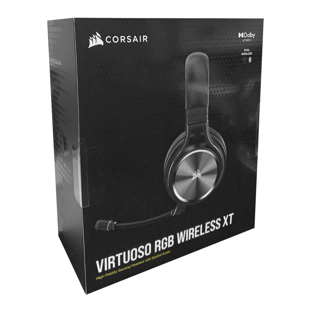 Corsair Virtuoso RGB Wireless XT High-Fidelity Gaming Headset With Spatial Audio (Slate) - DataBlitz