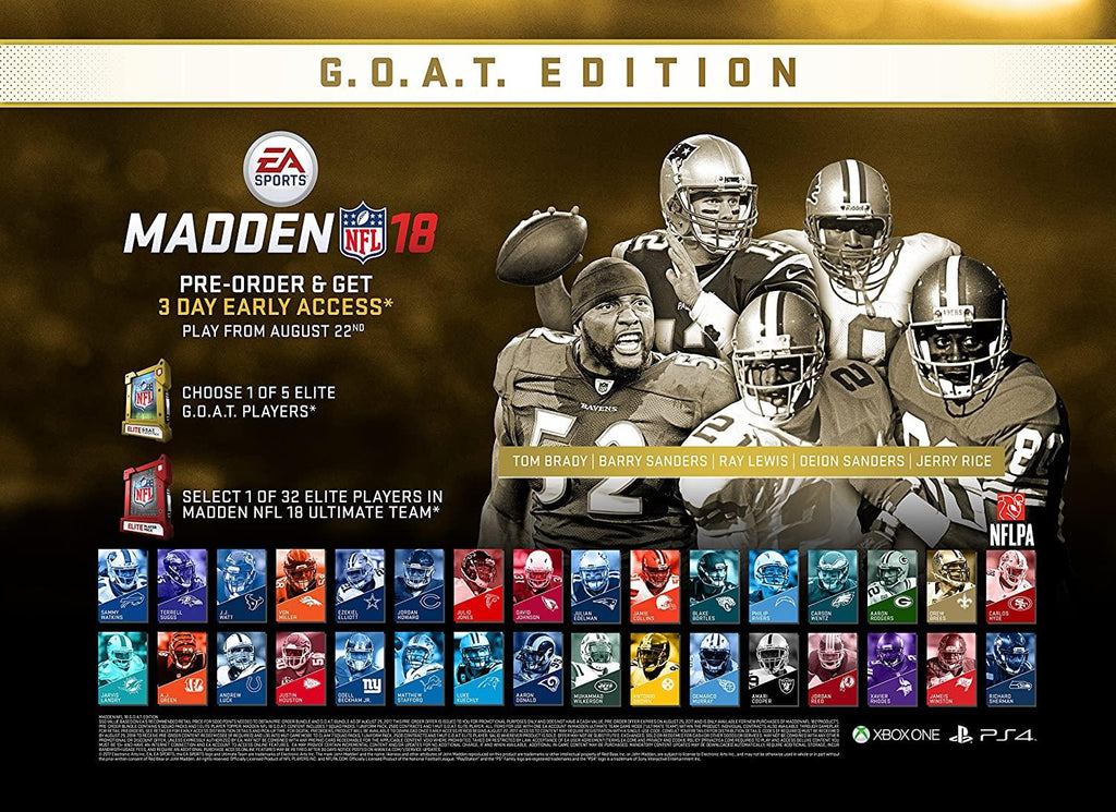 Play Three Days Early with Madden NFL 18: G.O.A.T. Edition on Xbox One -  Xbox Wire