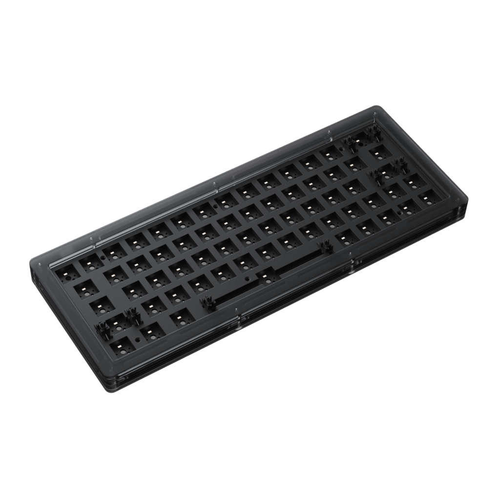 AKKO ACR64 RGB MECHANICAL KEYBOARD DIY KIT HOT-SWAPPABLE SOCKET GASKET MOUNT WITH 64-KEY LAYOUT ACRYLIC CASE (BLACK) - DataBlitz