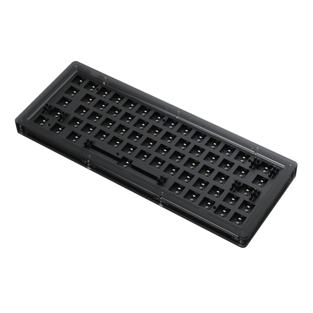 AKKO ACR64 RGB MECHANICAL KEYBOARD DIY KIT HOT-SWAPPABLE SOCKET GASKET MOUNT WITH 64-KEY LAYOUT ACRYLIC CASE (BLACK) - DataBlitz