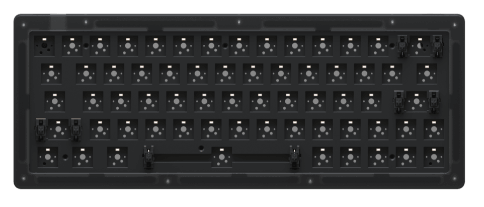 AKKO ACR64 RGB MECHANICAL KEYBOARD DIY KIT HOT-SWAPPABLE SOCKET GASKET MOUNT WITH 64-KEY LAYOUT ACRYLIC CASE (BLACK) - DataBlitz