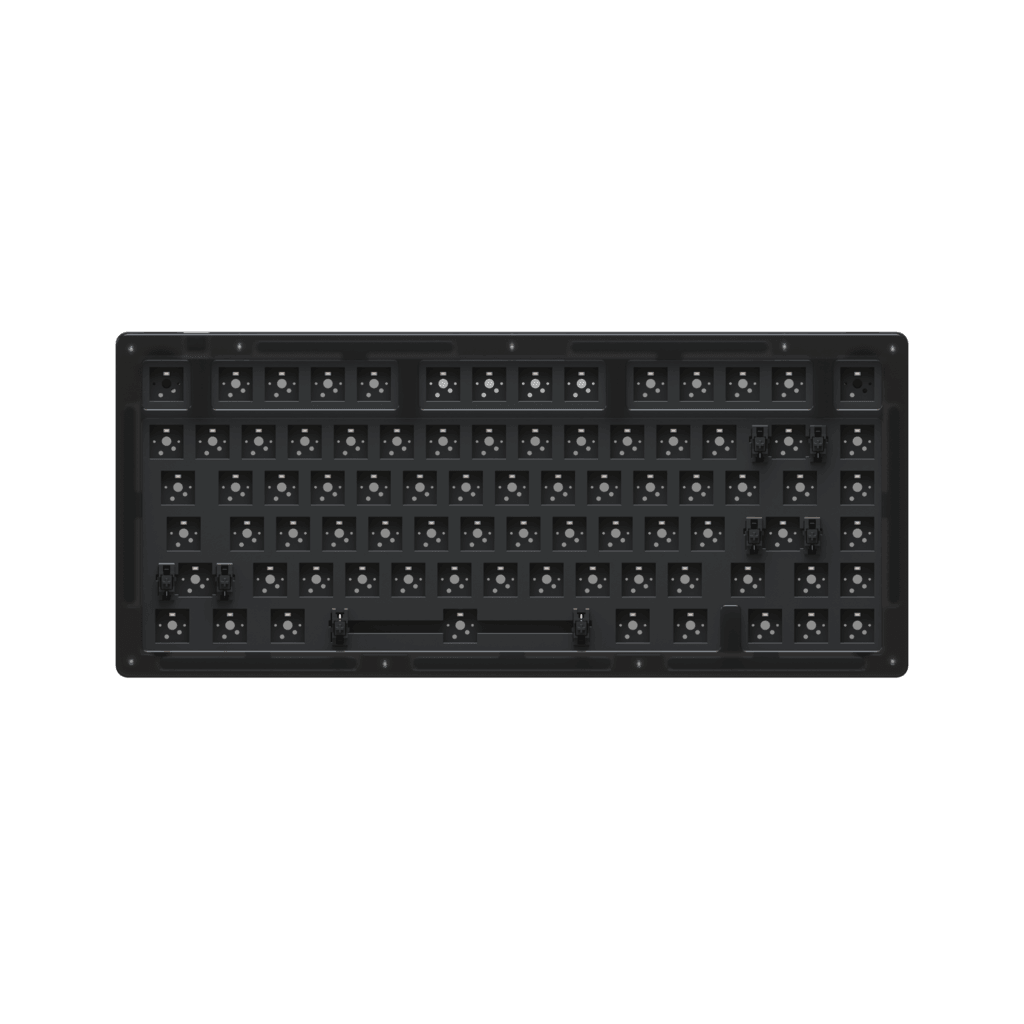 AKKO ACR75 RGB CUSTOM MECHANICAL KEYBOARD HOT-SWAPPABLE DIY KIT SOCKET GASKET MOUNT WITH 81-KEY LAYOUT ACRYLIC CASE (BLACK) - DataBlitz