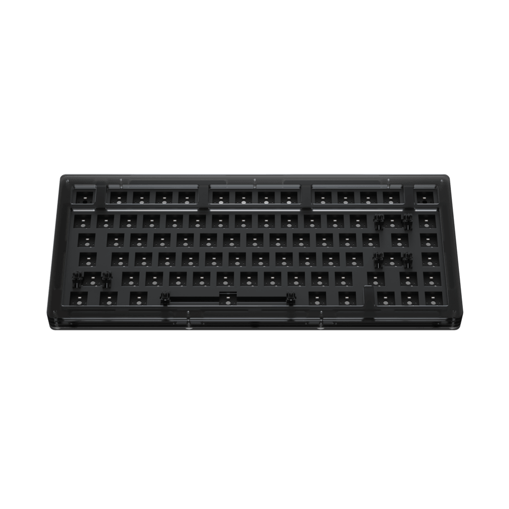 AKKO ACR75 RGB CUSTOM MECHANICAL KEYBOARD HOT-SWAPPABLE DIY KIT SOCKET GASKET MOUNT WITH 81-KEY LAYOUT ACRYLIC CASE (BLACK) - DataBlitz