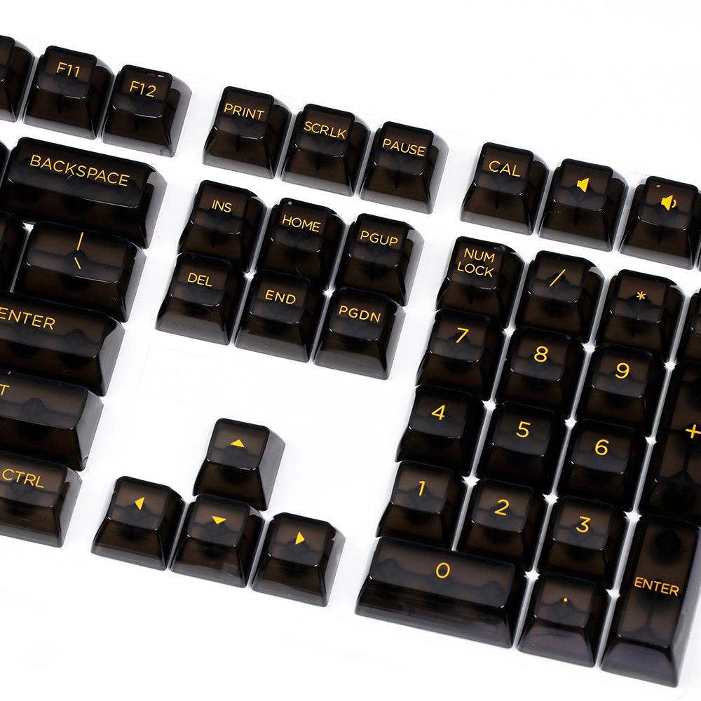 AKKO Clear Black Transparent Keycaps Set ASA 155 Keys