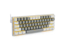 E-Yooso Z-11 Single Light RGB 61 Keys Hot Swappable Mechanical Keyboard Gray/White (Red Switch) - DataBlitz