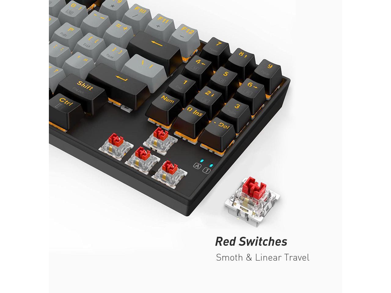 E-YOOSO Z-13 Single Light 89 KEYS Mechanical Keyboard Gray/Black (Red Switch) - DataBlitz