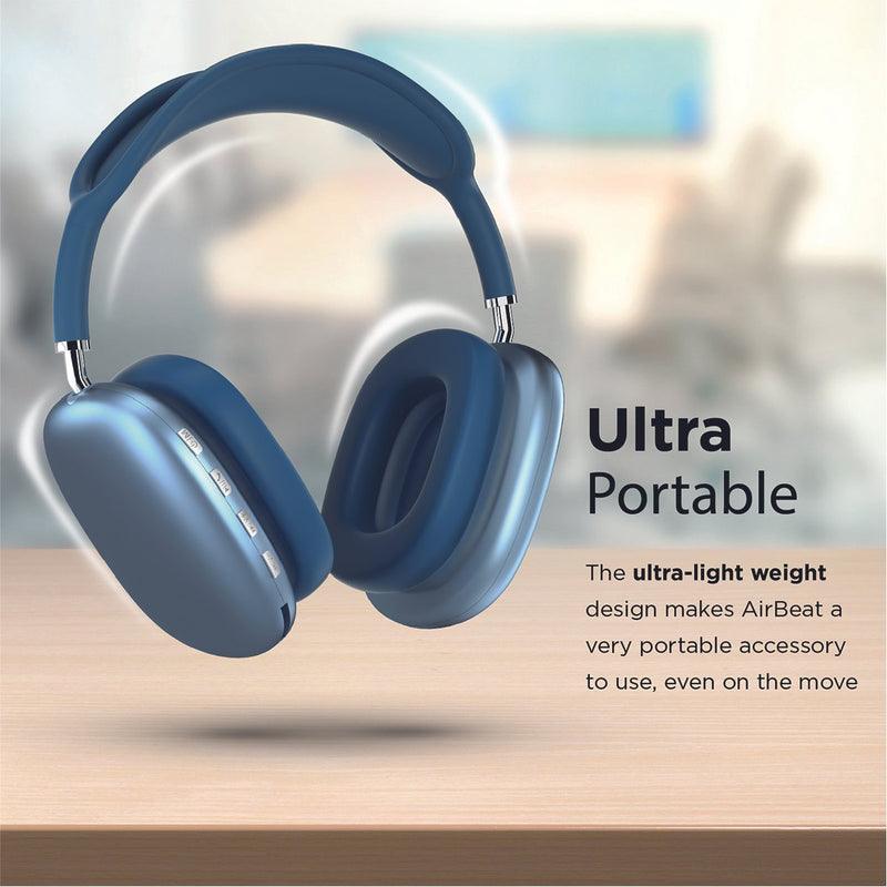 PROMATE AIRBEAT HIGH FIDELITY STEREO WIRELESS HEADPHONE (BLUE) - DataBlitz