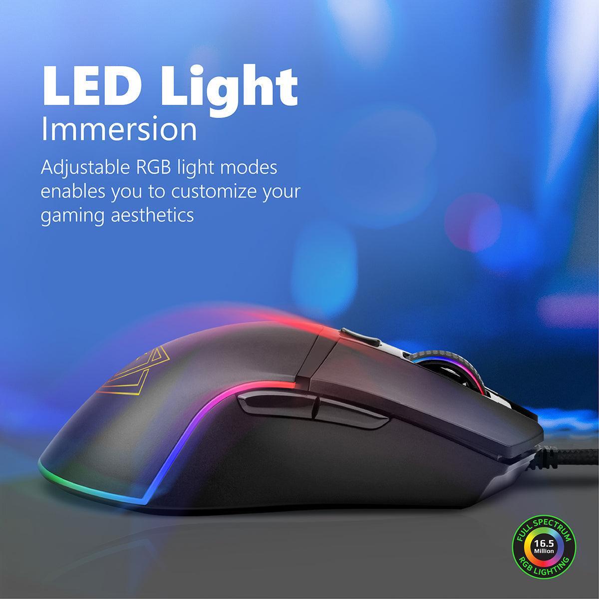 VERTUX ARGON Lag-Free Optimum Performance Gaming Mouse (Black) - DataBlitz