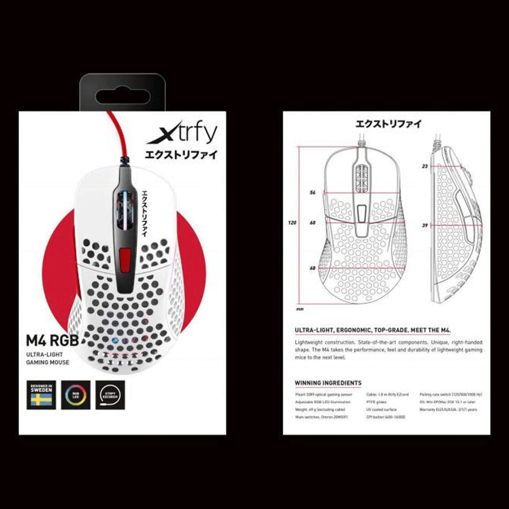 XTRFY M4 RGB ULTRA LIGHT GAMING MOUSE (TOKYO EDITION) - DataBlitz