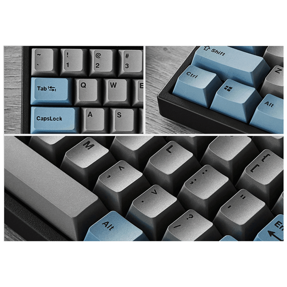 LEOPOLD 87-KEYS MECHANICAL KEYBOARD TWO-TONE GRAY/BLUE KEYCAP (SILVER SWITCH) (FC750RV/EGBPD) - DataBlitz