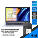 Asus Vivobook 14 X1402ZA-AM434WS Laptop (Icelight Silver) | 14" FHD | i5-1240P | 8GB DDR4 | 512GB M.2 SSD | Intel® UHD Graphics | Windows 11 Home | MS Office Home & Student 2021 | Asus BP1504 Casual Backpack - DataBlitz